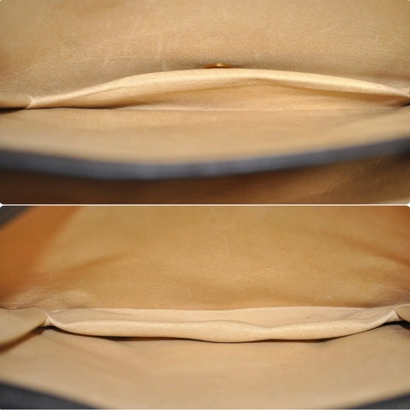 Gucci 1970s navy blue Blondie gold interlocking GG shoulder bag 2-ways accordion - Picture 13 of 16